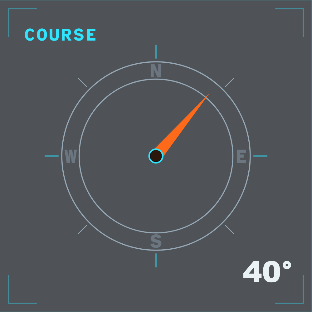 Flagship Heading telemetry overlay preview