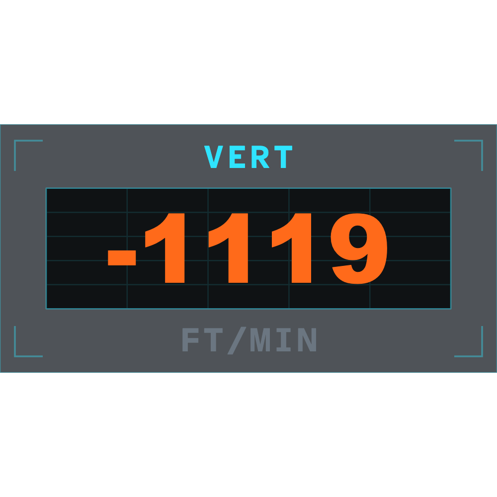 Flagship Vertical Speed Text (Imperial) telemetry overlay preview