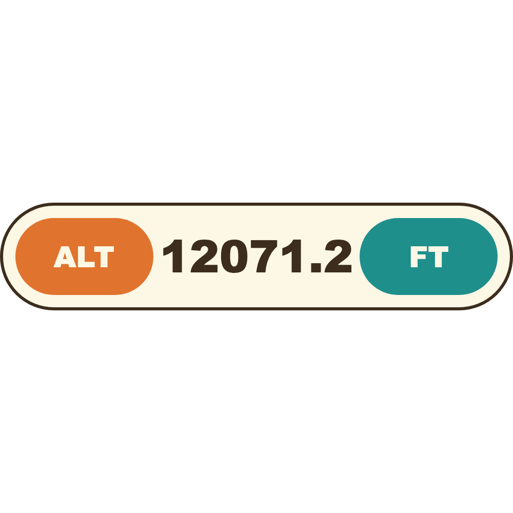 Swell Altitude Text Strip (Imperial) telemetry overlay preview