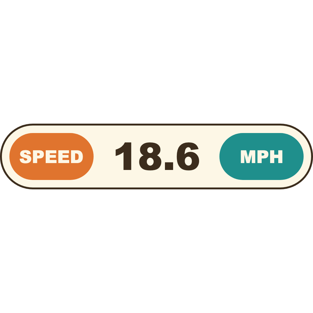 Swell Speed Text Strip (Imperial) telemetry overlay preview