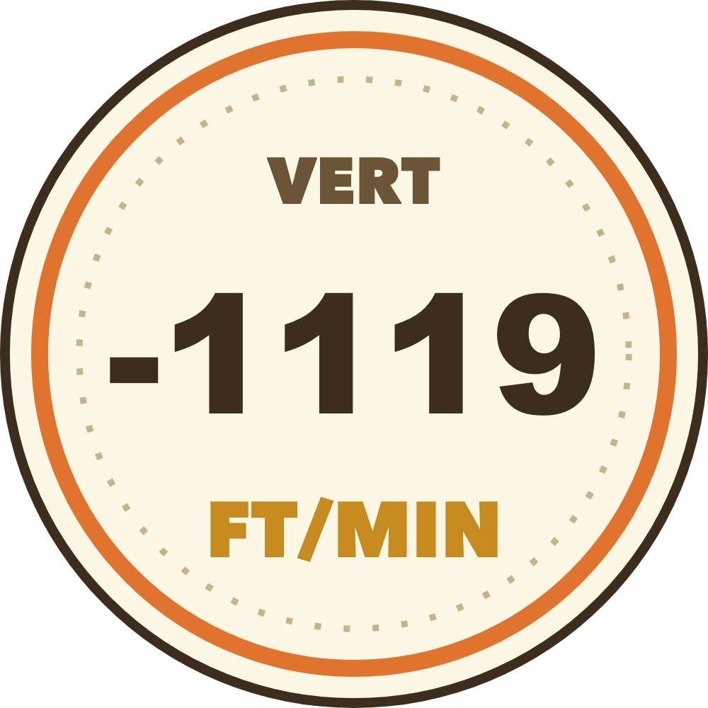 Swell Vertical Speed Text Seal (Imperial) telemetry overlay preview