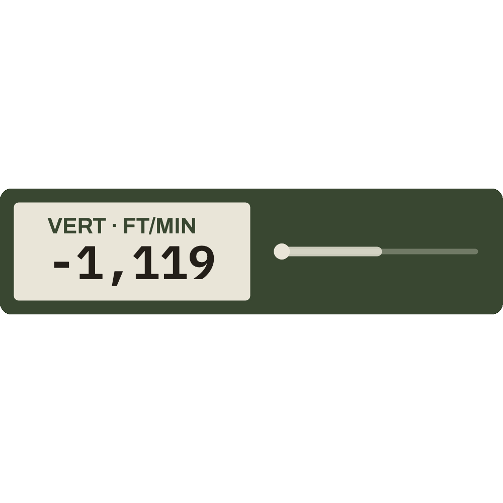 Trailhead Vertical Speed (Imperial) telemetry overlay preview